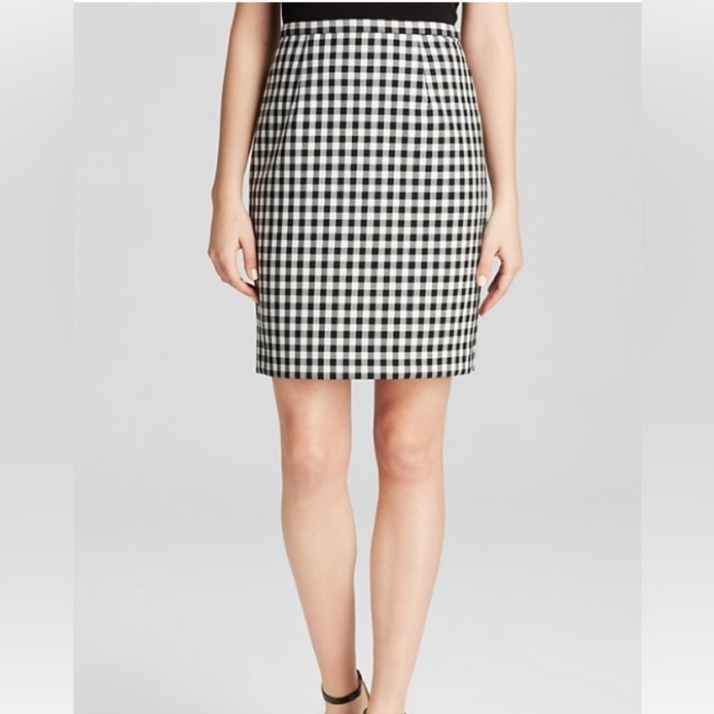 Diane Von Furstenberg Eliza Gingham Check Skirt - Picture 2 of 10
